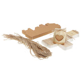 Max 50Pcs Retro Kraft Paper Candy Box Hollow Love Heart Little Crown Gifts Box A