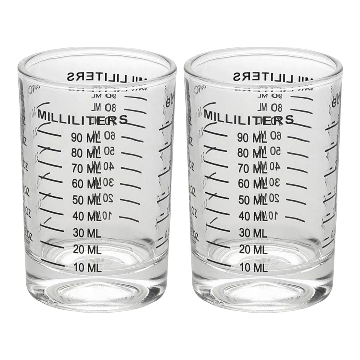 Maxbell Glass Measuring Cup Drinkware Shot Glass Transparent for Wine Coffee black