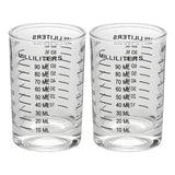 Maxbell Glass Measuring Cup Drinkware Shot Glass Transparent for Wine Coffee black