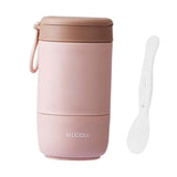 Maxbell Lunch Container Wide Mouth thermal Food Jar leakproof for Picnic Pink