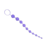 Maxbell Plastic Anal Butt Plug Back Court Pull Beads Prostate Massage Sex Toy Purple
