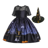 Maxbell Girl Witch Halloween Costume Dress Cosplay Fancy Dress Baby Girl Gown Party Height 130cm