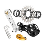 Maxbell Bike Single Speed Conversion Kit Repair Outdoor Riding Bike Chain Tensioners 22T Silver