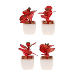 Max Artificial Succulent Plant Potted Cactus Lotus Aloe Miniature Plant 4Pcs #6