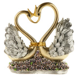Maxbell Resin Swan Couple Figurine Lovers Swan Statue Home Wedding Decor Ornaments