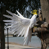 Maxbell Artificial Bird Flying Parrot Wings Home Art Decor 15.7inch White