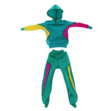 Max Stylish Sports Costume Set Hooded Pullover & Trousers For Blythe Doll Blue