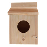 Max Traditional Solid Wood Bird Nesting Box Hanging Tree Wall House Feed Station