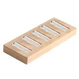 Max Maxb Wooden Earrings Rings Jewelry Display Tray Organizer Holder 5 Slots White