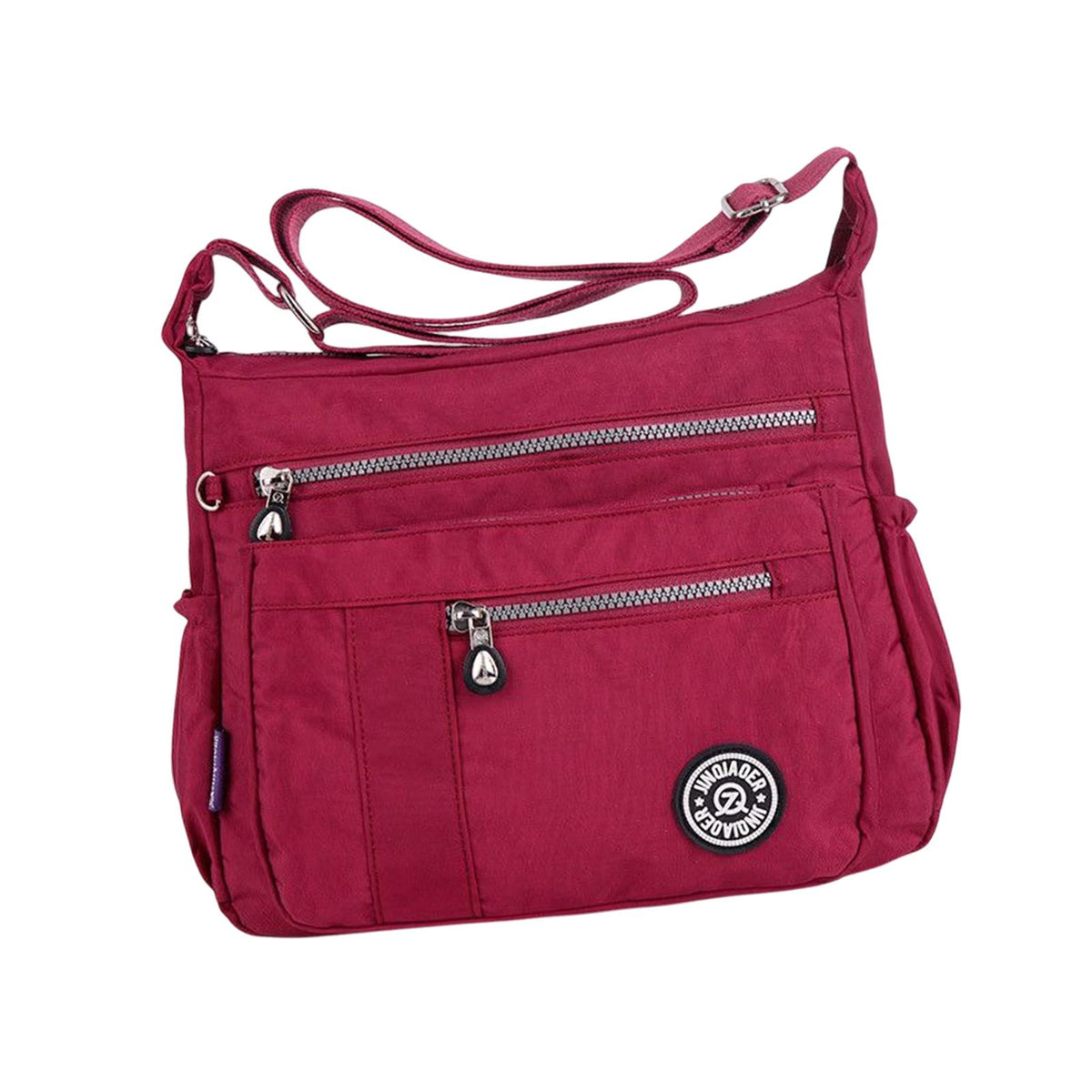 Maxbell Nylon Handbag Casual Tote Bag Adjustable Strap Womens Shoulder Bag Pouch Grape Violets
