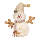 Maxbell Christmas Snowman Doll Short Plush for Shopping Mall Window Decoration 15cmx22cmx38cm