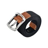 Maxbell Canvas Belt Woven Wide Casual Strap for Trousers Jeans Accessories Travel Black 110cm