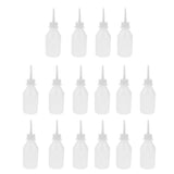 Max 16pcs 100ml Clear White Glue Applicator Bottle Long Tip with Cap