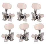 Max 3L 3R Folk Guitar Tuning Pegs Machine Heads Parts Accessory Silver