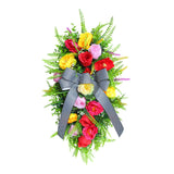 Maxbell Floral Teardrop Swag Spring Summer Decoration Party Artificial Flower Wreath