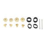 Max Maxb Modified Wheel Hub 1/64 Car Rubber Tire for Tomica Hotwheels Golden-A