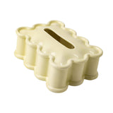 Maxbell Elegant Tissue Dispenser Box Decor Stylish Square for Vanity Table Desk Car Yellow