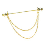 Maxbell Brooch Tassel Chain Clip Clothes Accessories Lapel Pin Brooches Pins Gift Aureate
