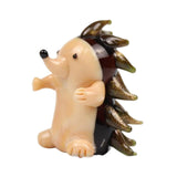 Maxbell Hedgehog Statue Glass Blown Ornament Animal Figurines Ornament for Patio