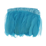 Maxbell 200cm Feather Fringe Trim for Craft Costume Sewing Dress Decor Sky Blue