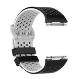 Maxbell Soft Silicone Strap Band Sport Bracelet for Ionic Smart Watch Black-White