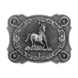 Maxbell Men's Classic Retro Style Carved Horse Cowboy Western Belt Buckle Accessory