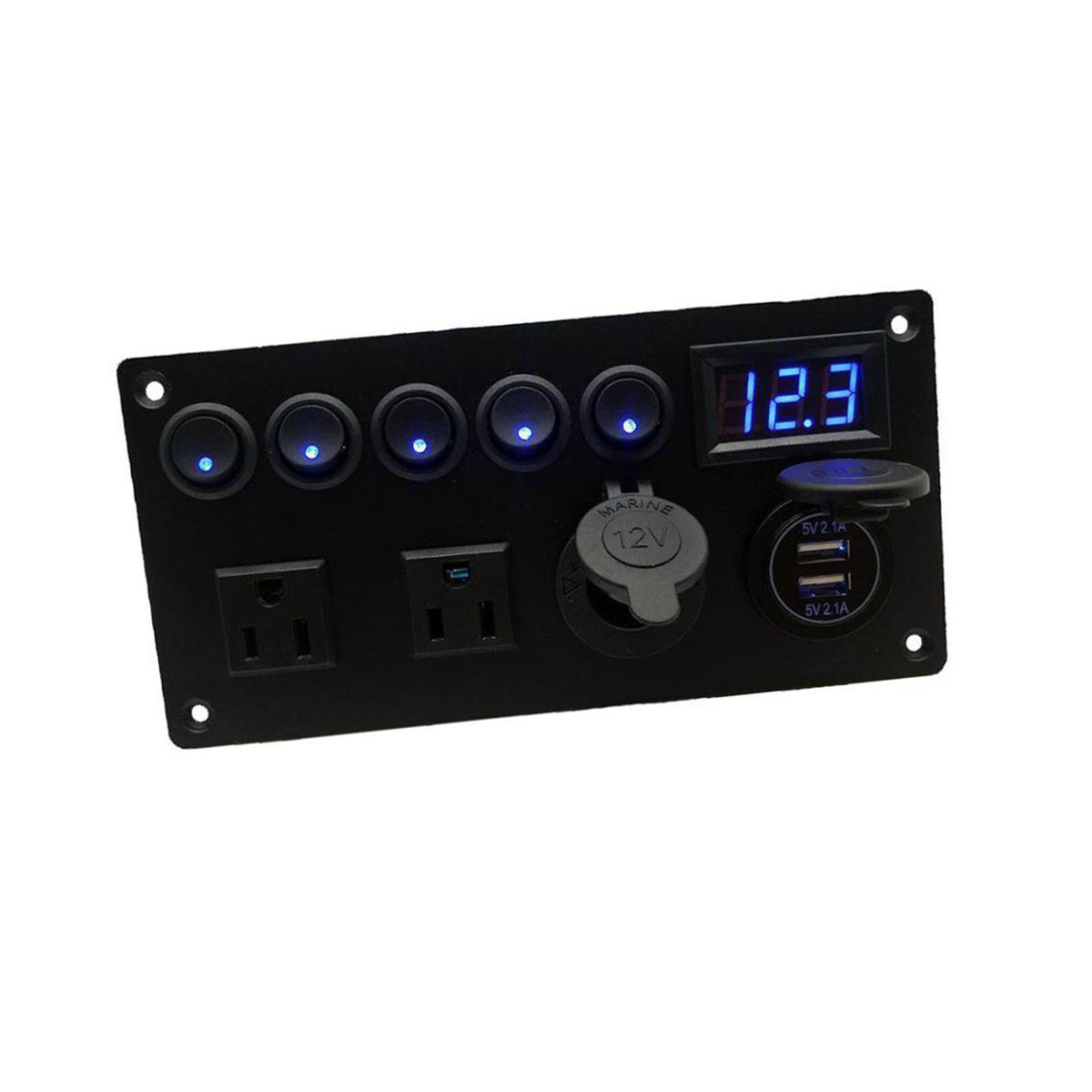 Maxbell Rocker Switch Panel Durable Camper Switch Panel on Off for RV Truck Bus