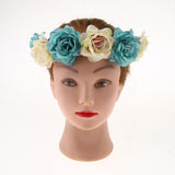 Maxbell Wedding Headband Flower Hair Wreaths Flower Floral Crown Headpiece Hole