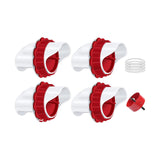 Maxbell Chicken Feeders 4 Ports 1 DIY No Waste with Covers for Troughs Bins Red Opener