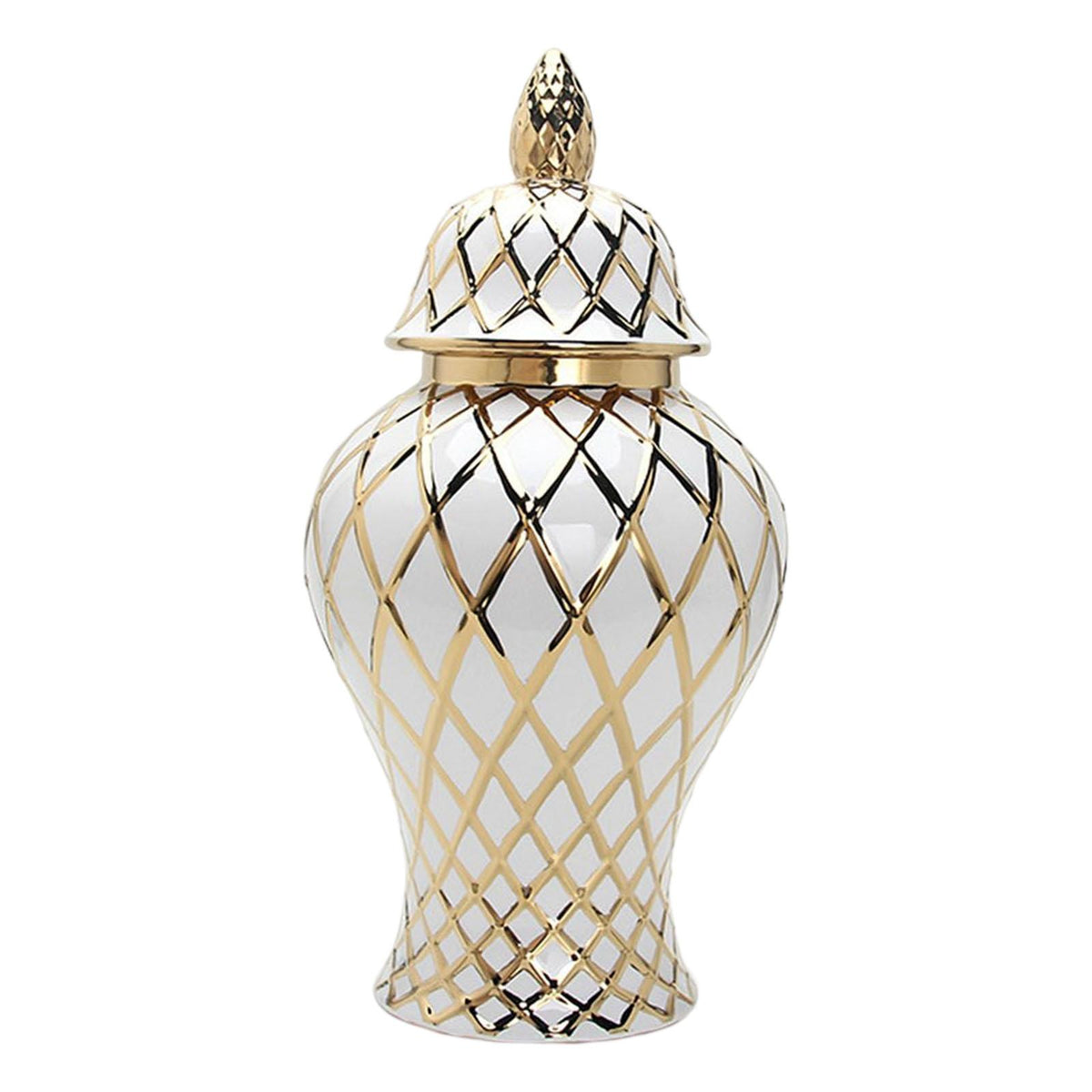 Maxbell Ginger Jar Centerpiece Tea Storage Jar Porcelain Storage Jar for Living Room