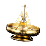 Maxbell Portable Coil Holder Stand Ornaments Desktop Household Patio Bedroom Gold