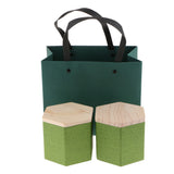 Max 2Pcs Wood Lid Tea Storage Box Organizer Container Tea Caddy Container Green