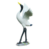 Maxbell Outdoor Garden Art Sculptures Crane Miniature for Porch Fairy Garden Desktop 27cm