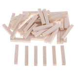 Maxbell Square Balsa Wood Stick Unfinished Woodcraft Stick Dowel Rod 50 Pieces 50mm