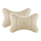 Maxbell 2Pcs Seat Head Cushion Car Accessories Rest Cushion Soft for Car Style I