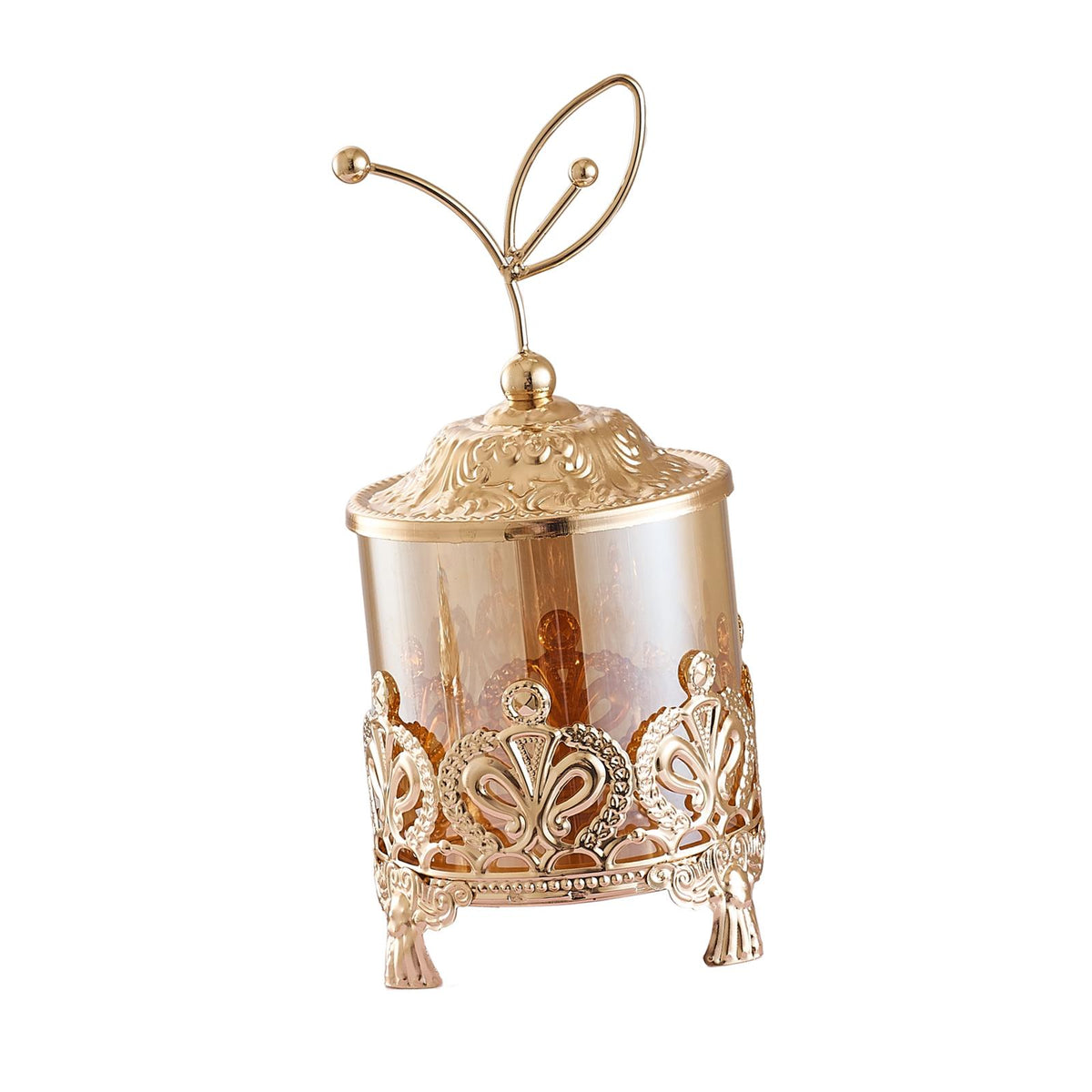 Maxbell Candy Jar European Style Glass Candy Jar for Dining Table Holiday Decoration S