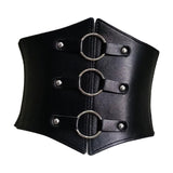 Maxbell Fashion Elastic Waist Belt PU Leather Cummerbunds Underbust Cinch Belts