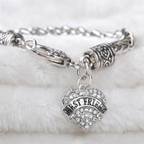 Maxbell Steampunk Gothic Alloy Braided Bracelet Bangle Family Gift Best Friend