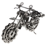 Maxbell Retro Motorcycle Sculpture Motorbike Model Metalwork Craft Home Decor Gray