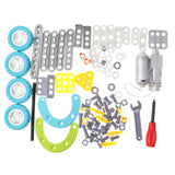 Maxbell 102Pcs DIY Electric Assemble 10 in 1 Take Apart Vehicle Building Blocks Set