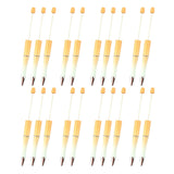 Maxbell 20Pcs Beadable Pens Kit Printable Bead Ballpoint Pen for Draw Exam Classroom Orange Yellow