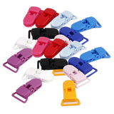 Maxbell 20 Pieces Mixed Color Resin Pacifier Holder Craft Baby Pacifier Soother Dummy Clips 39x16mm