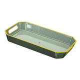 Maxbell Rectangular Decorative Tray Cosmetic Storage Household for Kitchen Bathroom Green