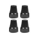 Maxbell 4Pcs Crutch Tips Rubber Cane Tips for Hiking Sticks Seniors Walking Crutches Black 22mm Hole