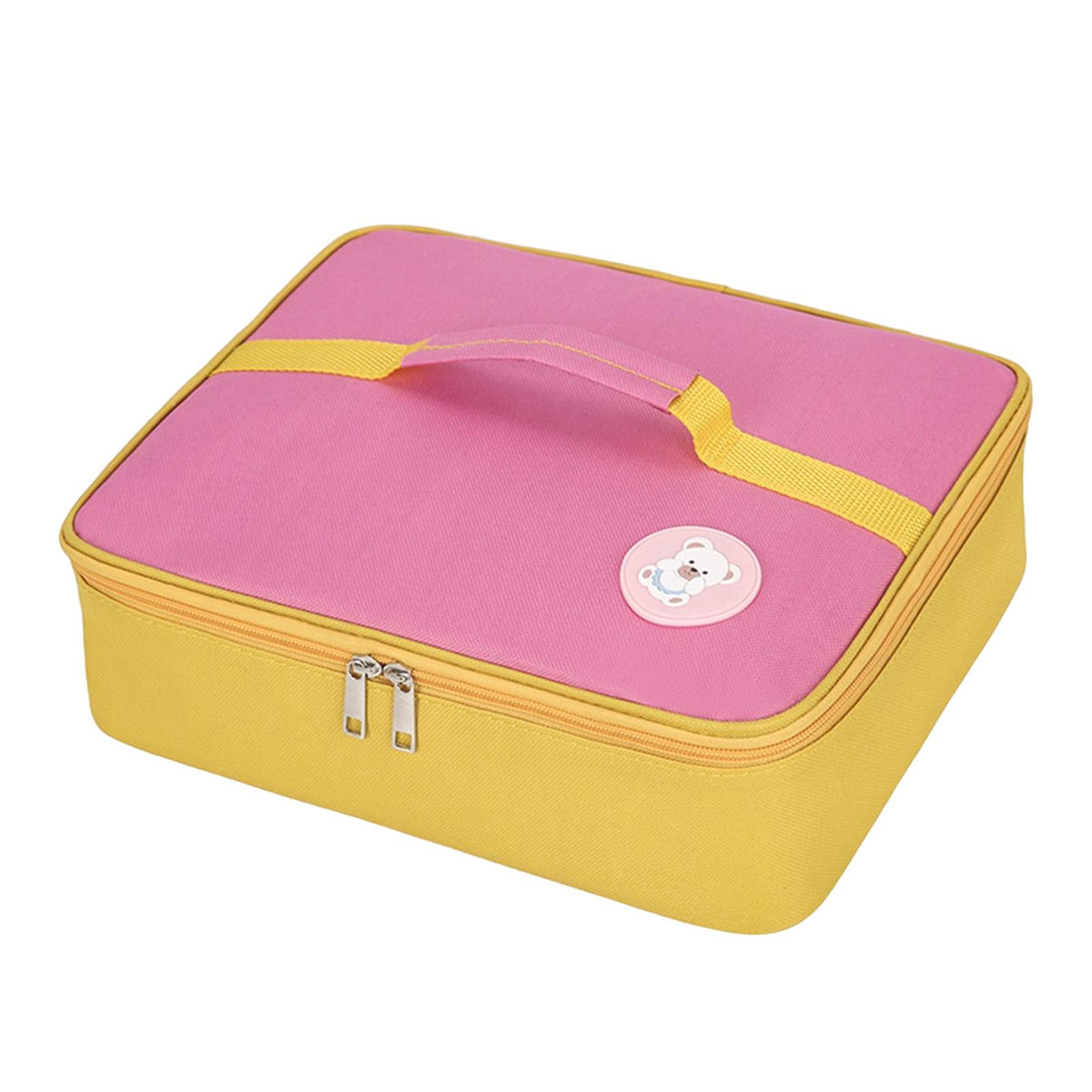 Maxbell Portable Lunch Bag Thermal Insulated Cooler Bag for Women Girls Keep Warm Pink