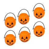 Maxbell 6x Halloween Pumpkin Buckets Props Decor for Favors Banquet Holiday