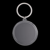 Max 40mm Coin Holder Keychain Round Silver Plastic  Style -1