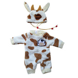 Max Lovely Romper Jumpsuit Hat Clothes Set for 50cm Baby Doll Accessories Brown