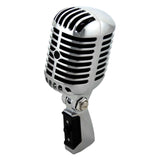 Maxbell Classic Vintage Dynamic Vocal Microphone for Live Stage Karaoke  Silver
