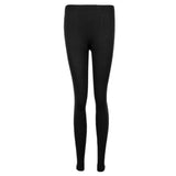 Maxbell Ladies Fleece Lined Leggings Thick Winter Warm Tights  Black Footless